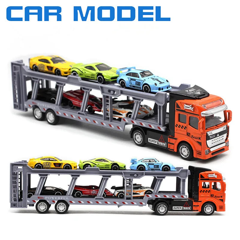 1: 48 alloy double-layer transport vehicle model,simulation sports car off-road vehicle toy,engineering transport vehicle toy