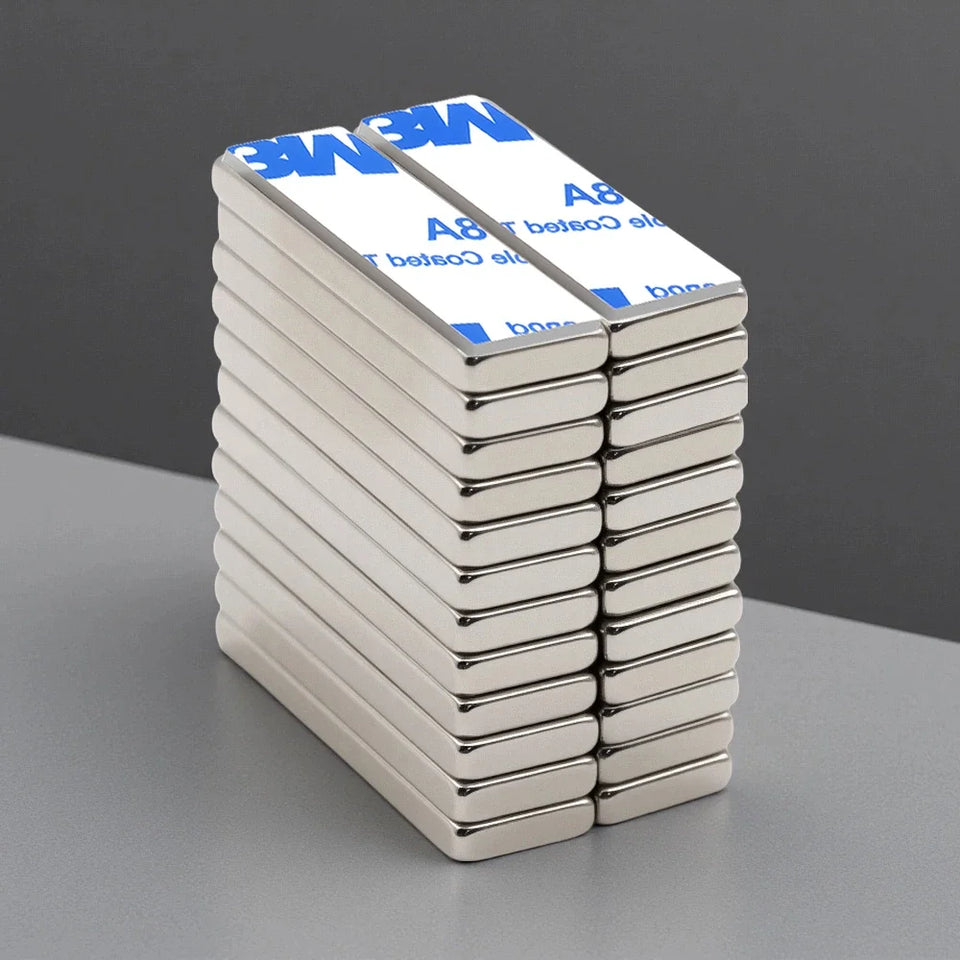 30x10x3mm Powerful Neodymium Magnet Block With double-sided adhesive Super Strong N35 Permanent Magnetic Refrigerator Magnet