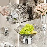 Hot Sale Luxury Transparent Display Plate for Fruits And Sweets Clear Glass Tray for Home Living Room Coffee Table Decoration