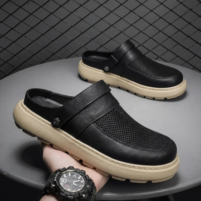 Summer Sandals Men's Outdoor Beach Anti-slip Breathable Slippers Men's Beach Comfortable Soft-soled Casual Men Shoes