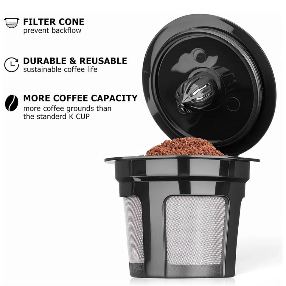 2025 Hot Style Reusable K Cups For K Mini, K Elite, K Classic, K Compact, K Latte, K Select And All 2.0 & 1.0 Coffee Makers