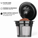 2025 Hot Style Reusable K Cups For K Mini, K Elite, K Classic, K Compact, K Latte, K Select And All 2.0 & 1.0 Coffee Makers