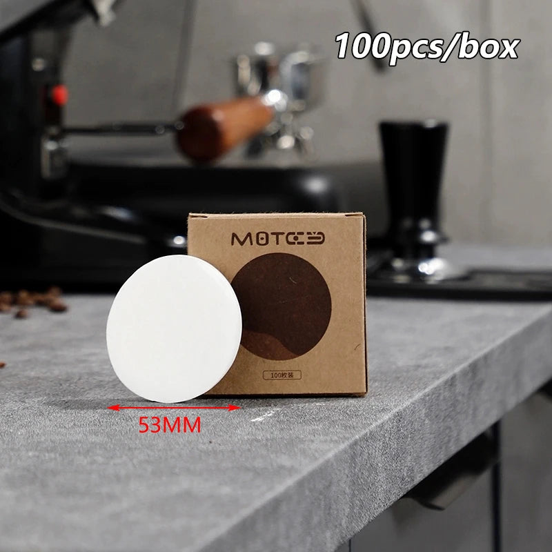 Coffee Filter Paper 51mm 53mm 58mm Round Disposable Secondary Water Filter Papers Espresso Portafilter Accessories Barista Tools