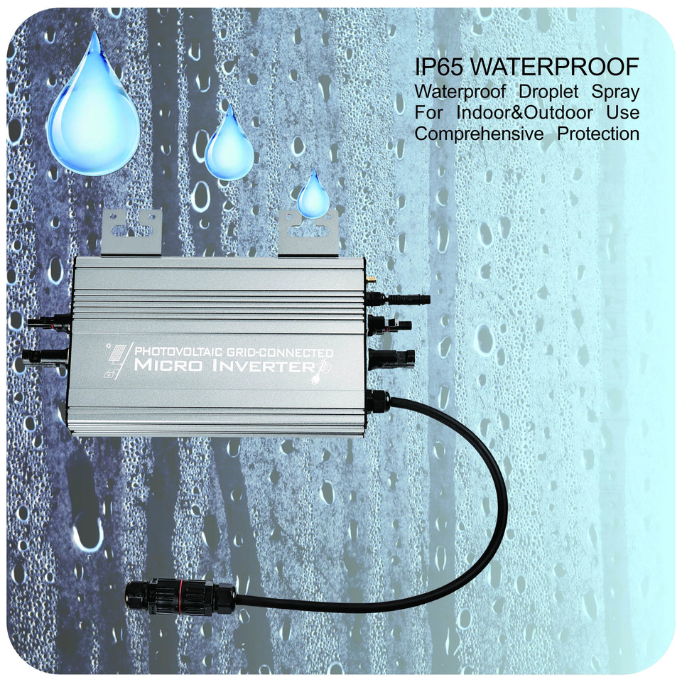 1200W/1000W/750W GS Hybrid Micro Inverter for Solar Pane & 36V/48V Battery Grid-Tie with Zero Export 180-265V AC | WiFi, IP65