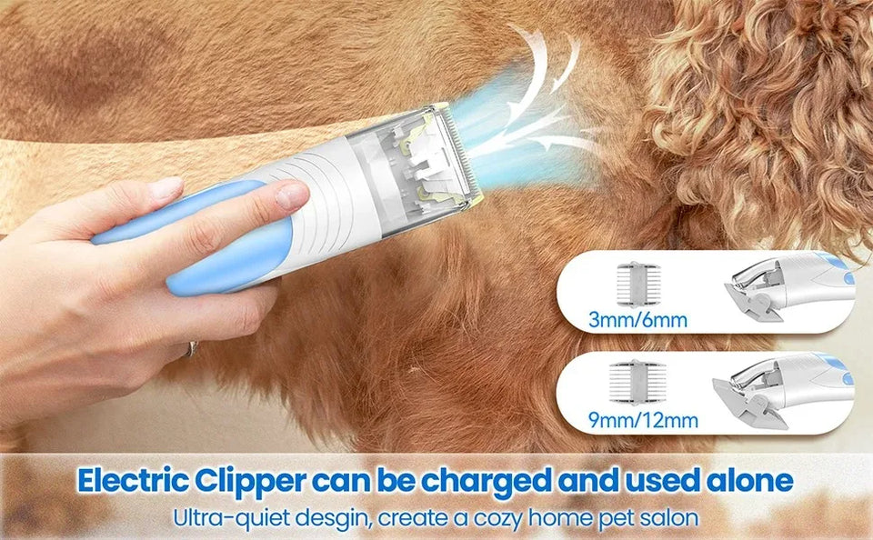 INSE P30 Dog Grooming Vacuum Ultra-Low Noise Pet Grooming Kits with 4.5L Large Capacity Dust Box Pet Clipper for Pet Hair Clean