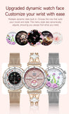 LIGE New 1.19inch AMOLED Fashion Ladies Smart Watch Bluetooth Call Sports Bracelet Women’s Health Waterproof Diamond Smartwatch