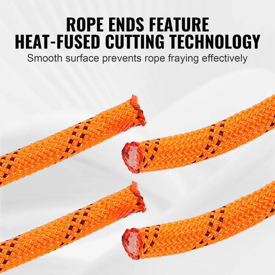 SucceBuy 120ft Dual-Weave Polyester Cord 3/8 1/2in 48-Strand Multi-Use Rope for Arborist Activities Outdoor Adventures Versatile