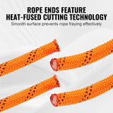 SucceBuy 120ft Dual-Weave Polyester Cord 3/8 1/2in 48-Strand Multi-Use Rope for Arborist Activities Outdoor Adventures Versatile