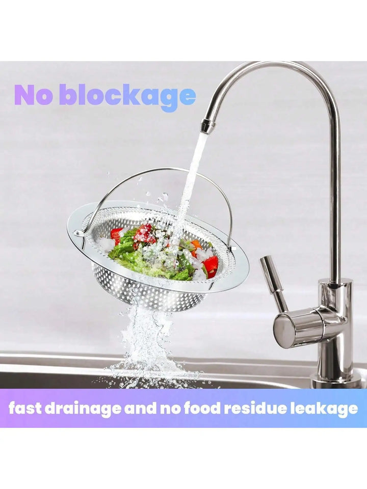 2 Pcs Stainless Steel Sink Strainer, Clog Prevention Filter, for Kitchen Bathroom Drain, Easy to Clean