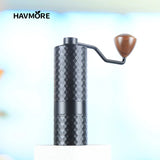 HAVMORE Upgrade Manual Coffee Grinder CNC Professional Stainless Steel Diamond Adjustable Manual Burr Coffee Bean Grinding
