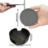6Pcs 10cm Silicone Coasters Round Heat Resistant Rubber Tea Cup Mat Drink Coffee Mug Glass Beverage Holder Pad Decor Table Mat