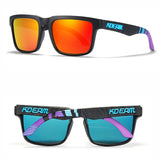 KDEAM New Arrivals Fashion Square Polarized Sunglasses For Men And Women Fishing Sun Glasses Colorful Lens With Hard Case