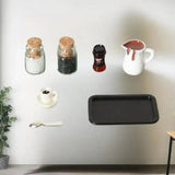 Handcrafted 7Pcs Miniature Dollhouse Coffee Cup Scene Model with Tray Plate, Perfect for Desktop Decoration