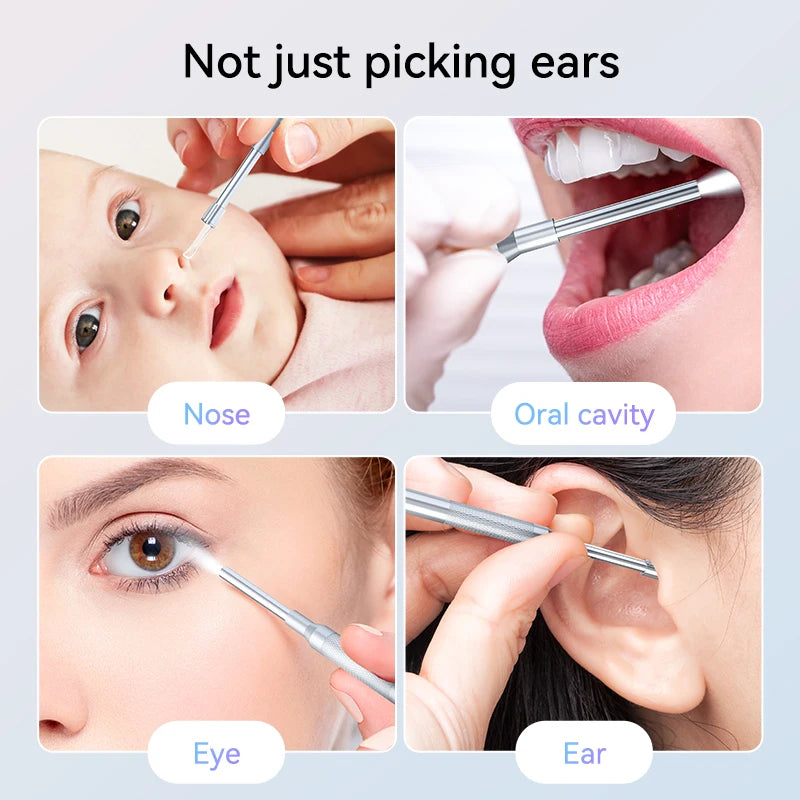 Ear Otoscope With 6LED Lights 3.9mm Ultra-Thin 1080PHD Smart Visual Ear Camera Digital Otoscope for Kids and Adults