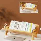 Wooden Desktop Bookshelf Portable Desktop Storage Rack Tilting Bookshelf Suitable for Study Room Decoration Office Desk