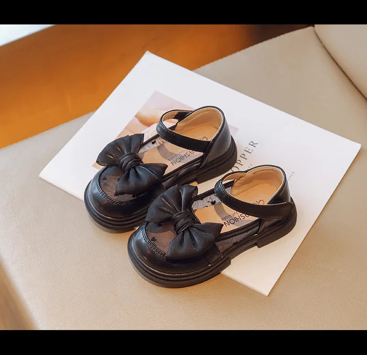 Girl Walking Shoes for Baby Girls Soft Bottom Casual Shoes Spring Autumn Bow Round Toe Princess Dress Soft Sole Non-slip Shoes