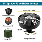 4 Blades Stove Fan Heat Powered Fireplace Fan Log Wood Burner Eco-fan Quiet Fireplace Fan Warm Heat Distribution Winter Home무동력팬