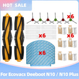 Compatible for Ecovacs Deeboot N10 / N10 Plus Replacement Accessories Parts Main Side Brush Hepa Filter Dust Bag Mop Cloth