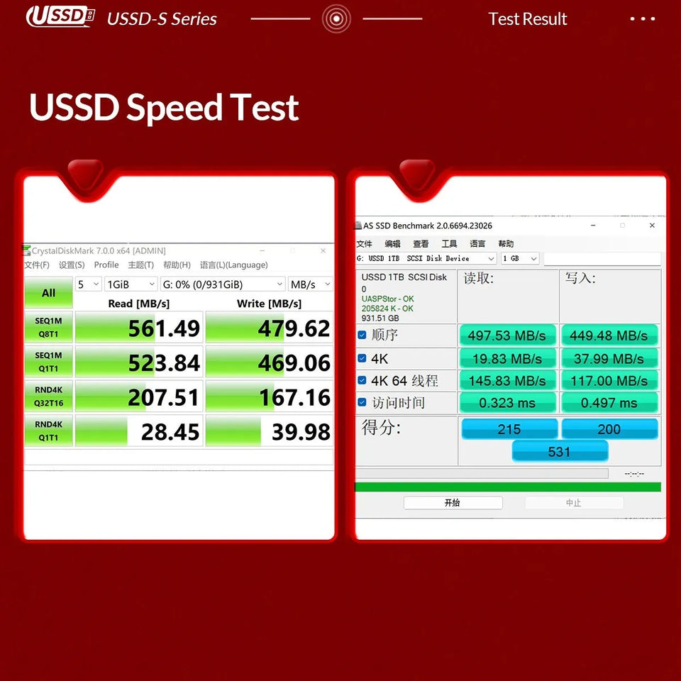 ORICO New Trend USSD Solid State U Disk 520MB/S High Speed Mobile SSD Pen Drive Type C 1TB 512GB 256GB 128GB USB Flash Drives