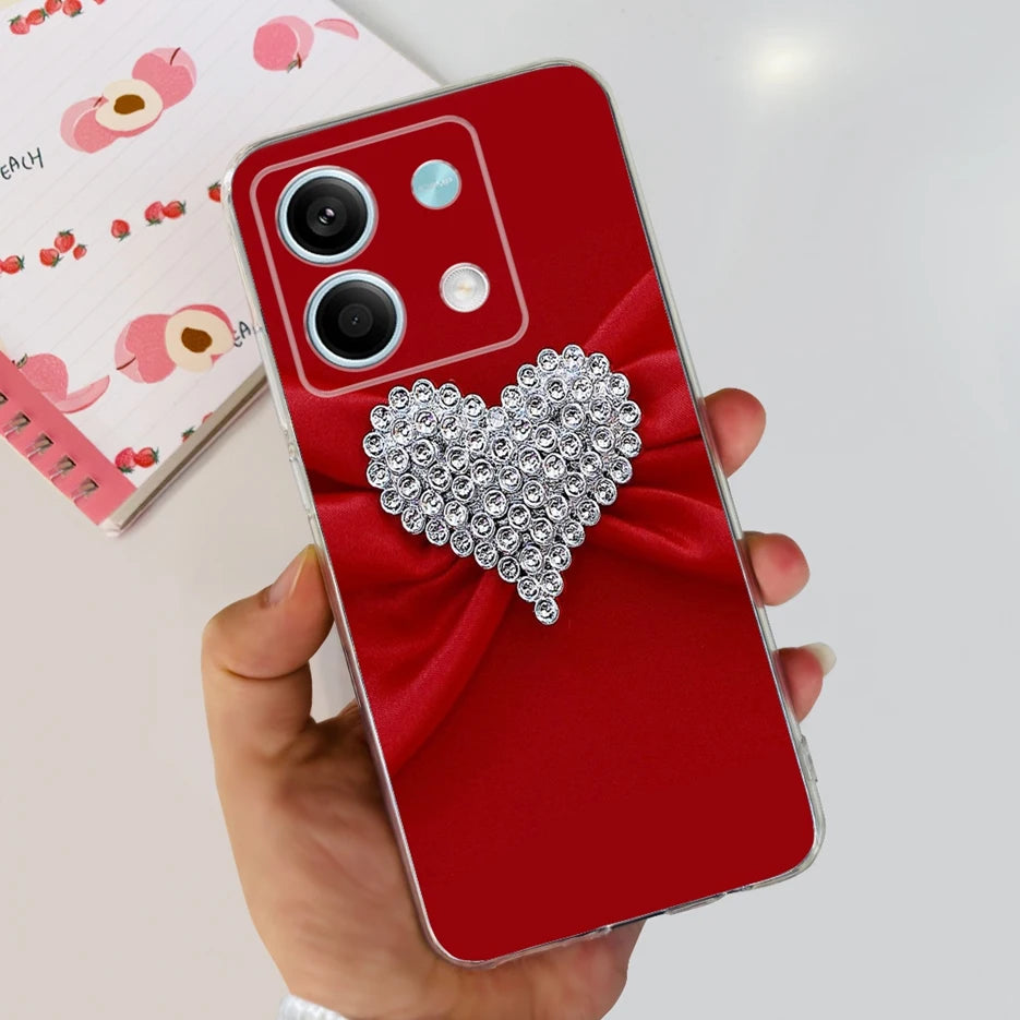 For Xiaomi Redmi Note 13 4G Case Cute Cat Butterfly Cover Soft Silicone Phone Case For Redmi Note 13 Pro Plus Note13 Full Bumper
