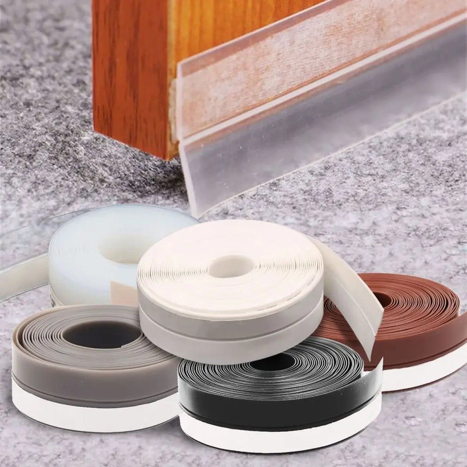 Self-adhesive Door Window Seal Rubber Windproof Warm Door Bottom Seal Strip Soundproof Insect Proof Silicone Sealing Tape