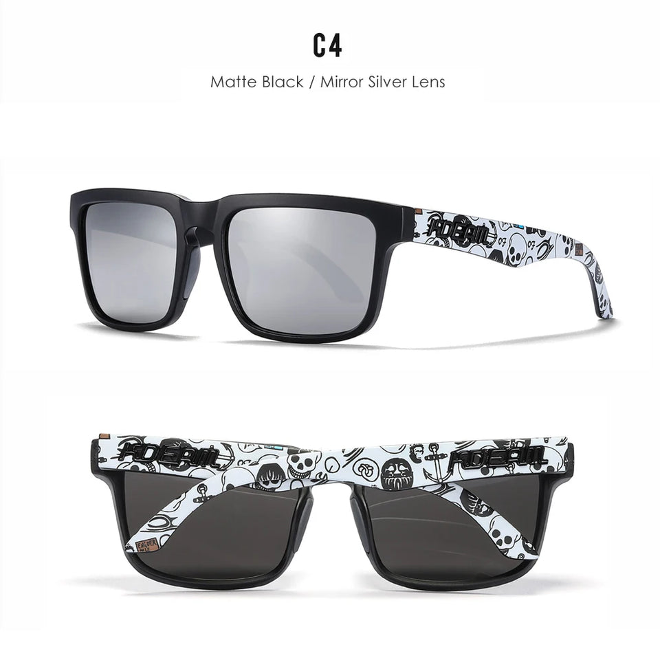KDEAM New Arrivals Fashion Square Polarized Sunglasses For Men And Women Fishing Sun Glasses Colorful Lens With Hard Case