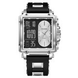 LIGE Fashion Square Digital Watch Men Casual Sports Waterproof Men's Quartz Wristwatch FOXBOX Top Brand Luxury Chronograph Watch