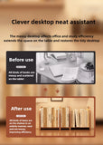 Solid wood bookshelf, desk shelf, desktop finishing, Nanzhu simple vertical table, small retractable storage shelf