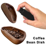 Wooden Coffee Bean Dosing Cup Spray Bottle Anti-Static Coffee Bean Spray Measuring Tray Tea Leaves Barista Set for Coffee Lovers