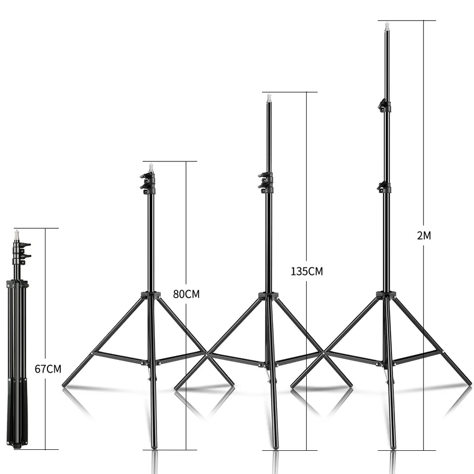 SH 115/135W LED COB Video Light Photography Lamp With Tripod Softbox Remote Control Video Light For Skit Video Photography