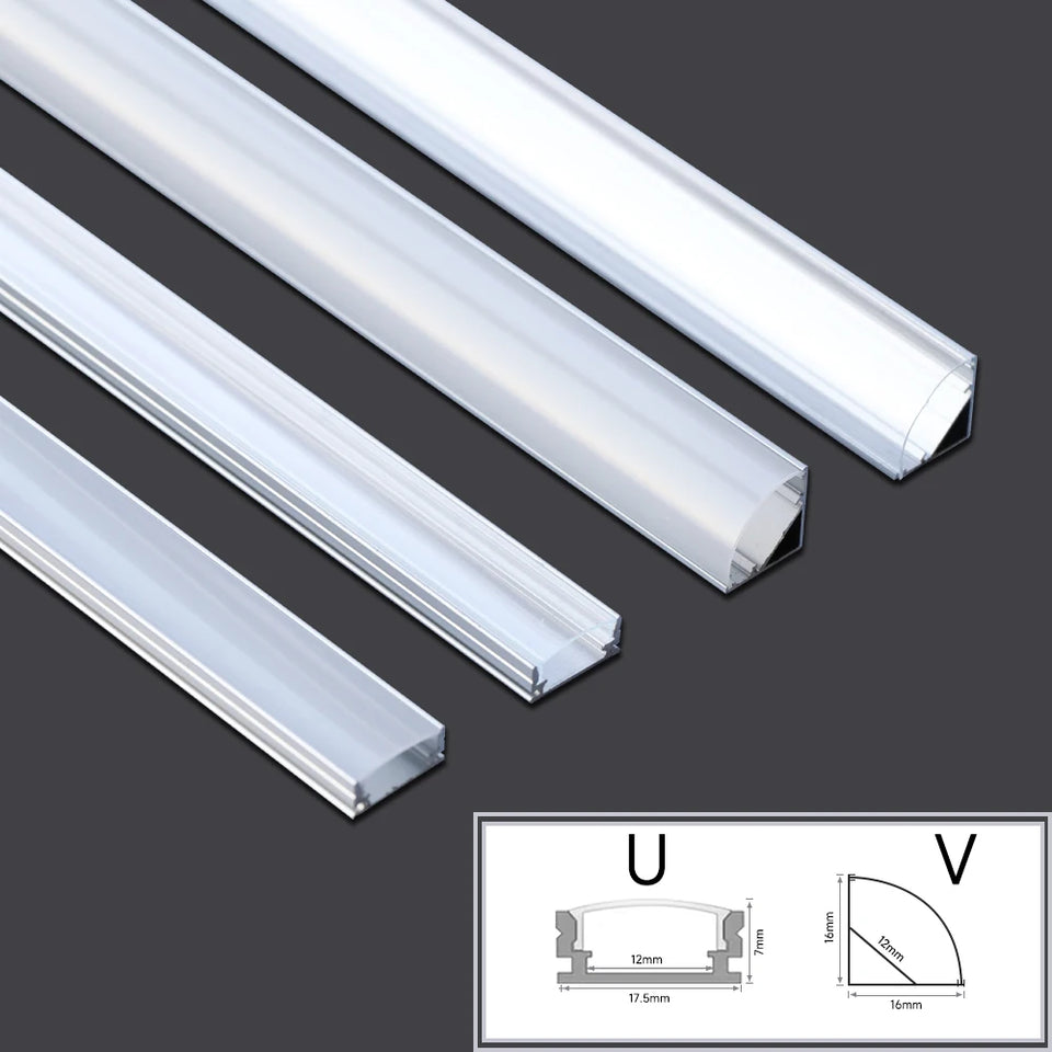 1-30pcs/Lot perfil aluminio led Corner Aluminium Profile Channel Holder for LED Strip Light Bar Cabinet Lamp Kitchen Closet