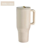40 oz Insulated Tumbler with Handle Straw Double Wall Vacuum Leakproof Thermal Iced Travel Mug Hot Drink Coffee Cup with Lid