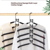 New Hanging Closet Organizer With Hooks, Space Saving Wardrobe Hanger For Coats Shirts Dresses Jackets Clothes Storage