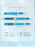 Asvine P20 Piston Filling Fountain Pen Acrylic Beautiful Patterns M/F/EF Nib with Golden Clip Office School Supplies Stationery
