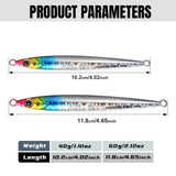 JIGGING PRO Slide Stick Metal Jig 40g 60g Shore Jigging Lure Long Casting Fast Sinking Fall Jigs For Sea Bass Mackerel Kingfish