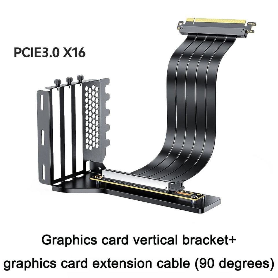 LDPCSJ PCIE 3.0 4.0 x16 Universal Vertical GPU Holder Kit Riser ATX Matx Case VGA Graphics Card Steering Bracket Support