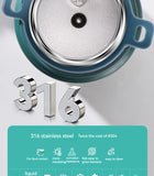 GIANXI 1000ml Spring Cap Large Capacity Vacuum Cup 316 Stainless Steel Coffee Cup Portable Outdoor Sports Water Bottle
