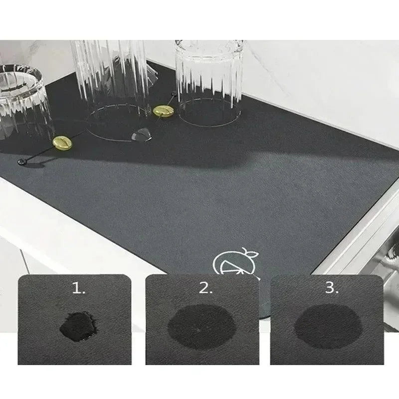 Coffee Mat Countertops Waterproof Mat Countertop Accessories Fit Under Maker Espresso Machine Pad Absorbent Hide Stain Rubber