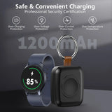 Oneplus 1200mAh Mini Wireless Charger watch charging For Galaxy Watch 7 8 Portable Power Bank Charging Classic Charger Keychain
