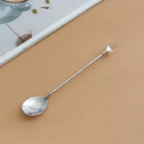 Crystal Spoon Set Long Handle Teaspoon 430 Stainless Steel Diamond Ice Spoon Perfect for Dessert Ice Cream Coffee Cocktail커피