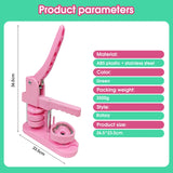 Heart-Shaped Button Maker Machine, DIY Pin Button Maker Press Machine Kit (Pink) Great gift