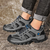 Spring Casual Shoes Men Breathable Comfortable Lace Up Walking Shoes Autumn Classic Outdoor Sneakers Thick-Soled Hiking Shoes