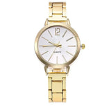 Luxury Watch for Women Simple Round Dial Stainless Fashion Gold Bracelet Quartz Wristwatch Students Ladies Watches Reloj Mujer