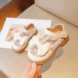Girl Walking Shoes for Baby Girls Soft Bottom Casual Shoes Spring Autumn Bow Round Toe Princess Dress Soft Sole Non-slip Shoes