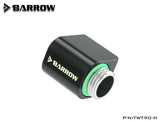 BARROW G1/4" Mini 90 Angled 360 ° Rotating Offset Adapter 21MM Height,DIY Computer Water Cooling Build Fittings,TWT90-M