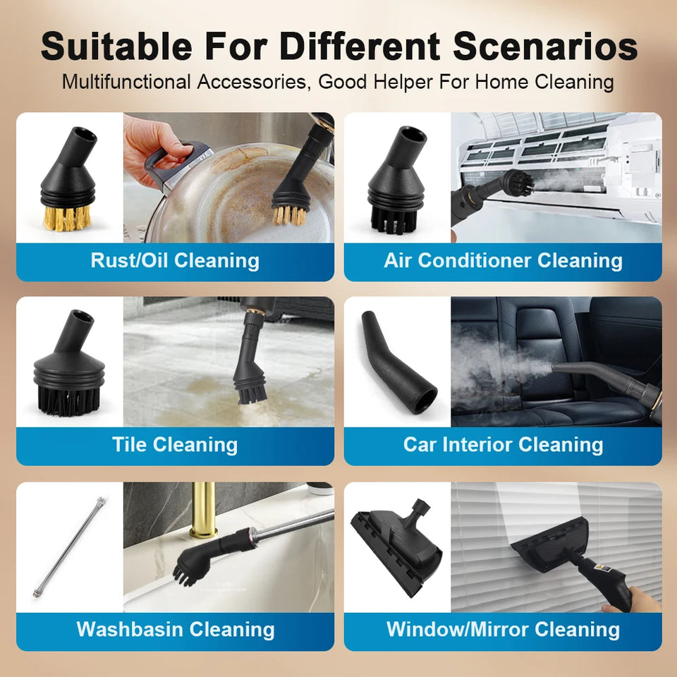 Steam Cleaner High Temperature Sterilization Air Conditioning Kitchen Hood Car Steaming Cleaner Commercial Household 220VEU Plug
