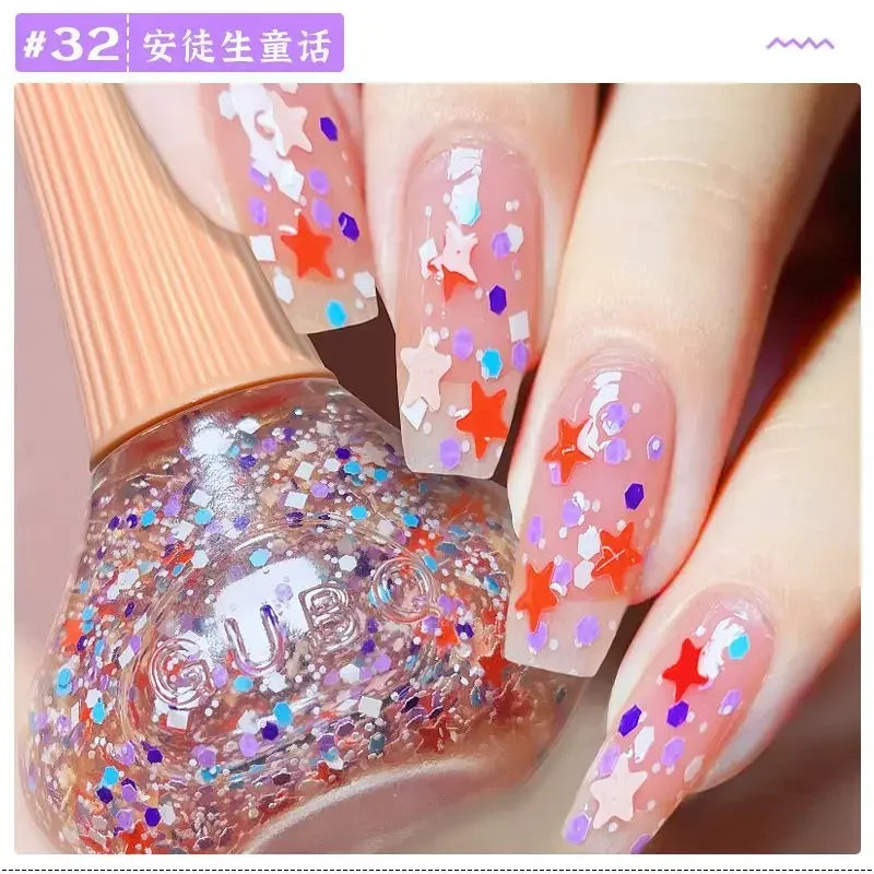 New Oily Gel Nail Polish Glitter Sparking Autumn Winter Milk Coffee Color Varnish No Bake Quick Dry Nail Art Salon Nail Polish