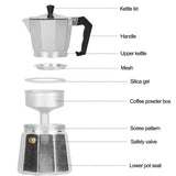 600ML Aluminum Mocha Coffee Pot Espresso Coffee Maker Percolator Tool Home Hand-brewed Octagonal Moka Pot Kitchen Utensils