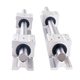 2set Linear Rail SBR12 SBR16 SBR20 300 500 600 700 800 1000mm 1200 1500mm 2pcs Linear Guide + 4pcs SBR-UU Blocks for CNC Part