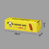 100pcs/lot Hot Dog Packaging Box Sausage Snack Food Boat Boxes Disposable Party Food Serving Tray Catering Takeaway Paper Box